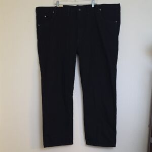 NWT Wrangler Relaxed Fit Black Cotton Jeans 54 X 30